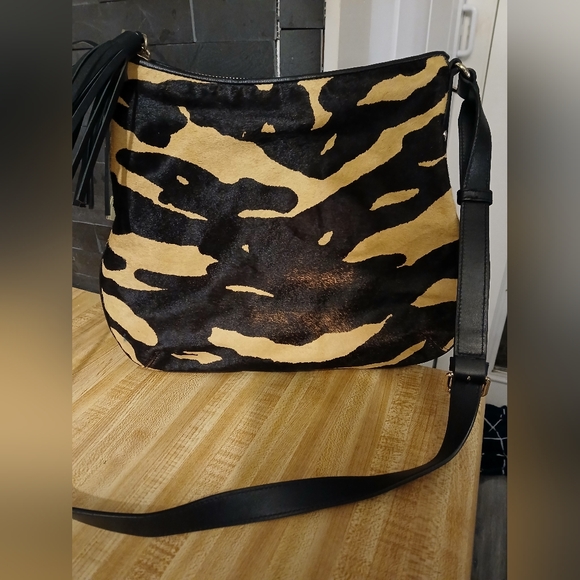 Henri Bendel EUC Animal Print Pony Fur Crossbody Bag - Picture 7 of 8